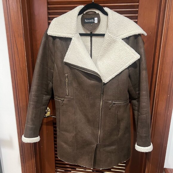 Novelti Faux Sude & Sherpa Jacket - Picture 1 of 5